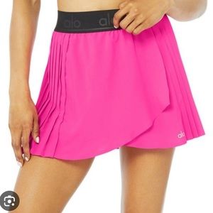 Alo Yoga Aces Tennis Golf Skirt Skort S Hot Pink